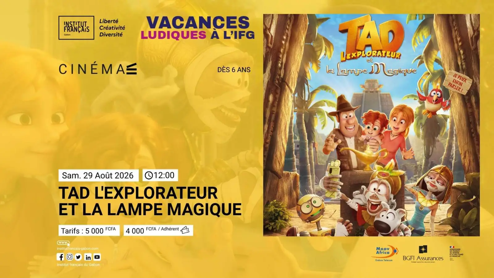 Cinéma : Tad l'explorateur  et la lampe magique