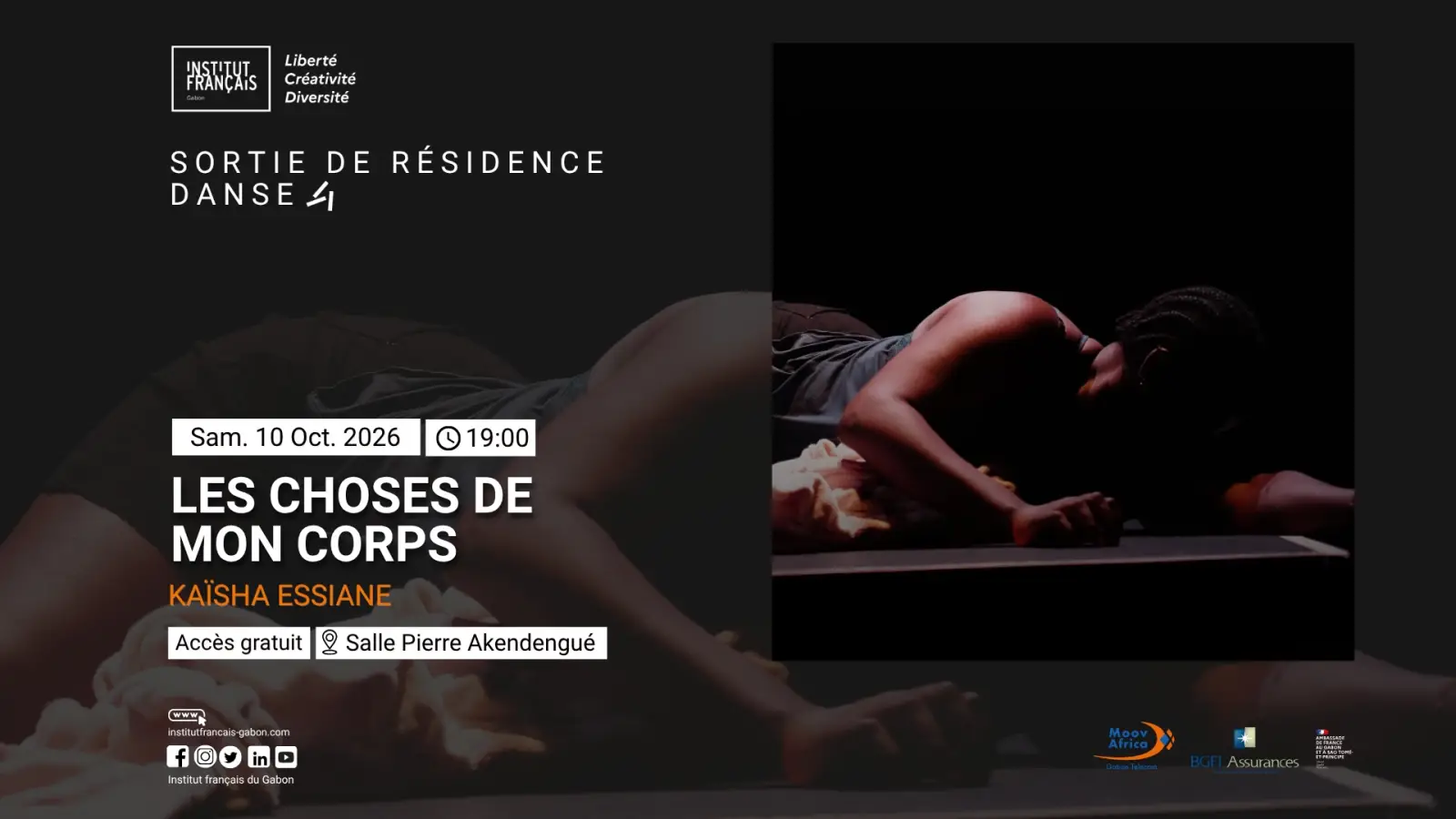 Sortie de résidence Danse : Les choses de mon corps – Kaïsha Essiane