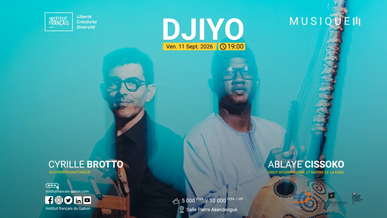Musique : Djiyo, avec Ablaye Cissoko et Cyrille Brotto